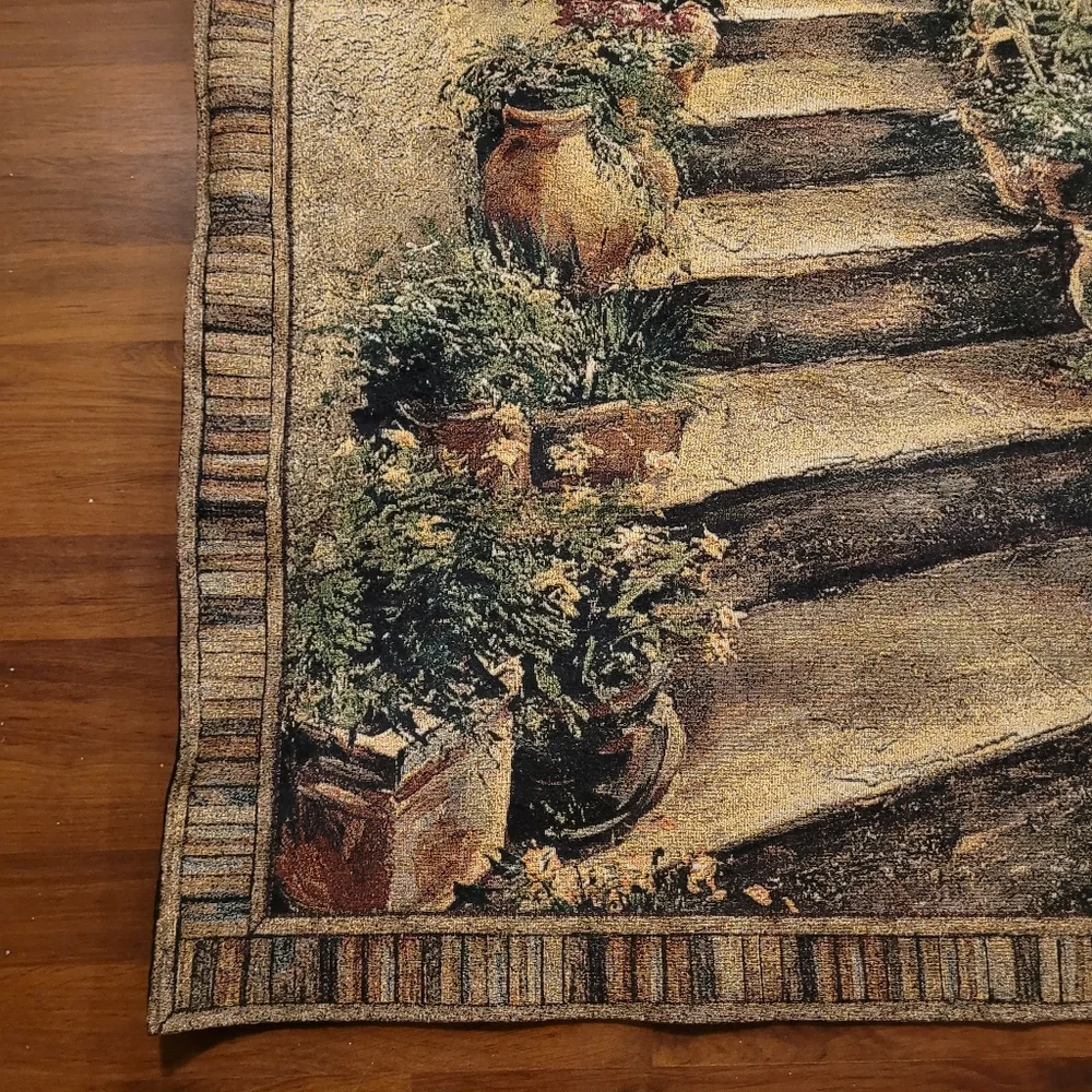 Roger Duvall Stairway to Provence Breathtaking Woven Tapestry
